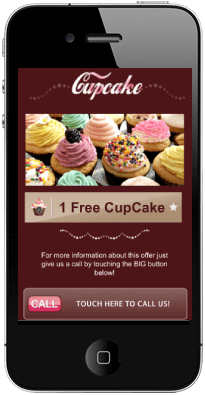 cup cake mobile site